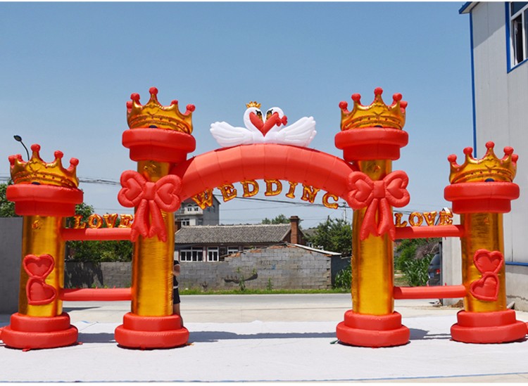 吉阳红色婚庆气模拱门